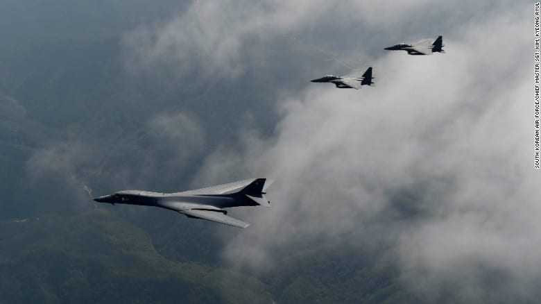 American aircrafts fly over Korea after Pyongyang’s missile test!