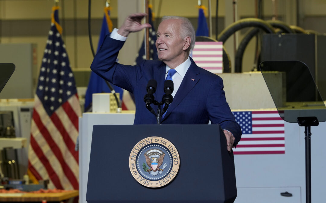 Biden lauds new Microsoft center on the same site where Trump’s Foxconn project failed