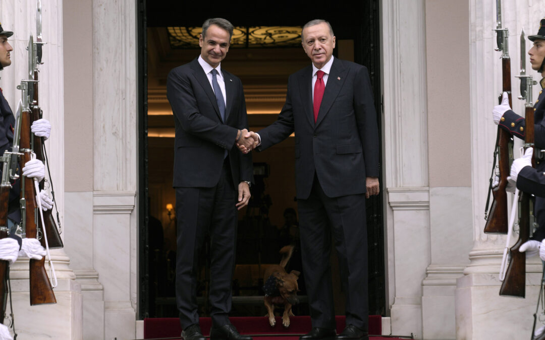 Greek and Turkish leaders seek to stress thawing relations but tensions remain under the surface